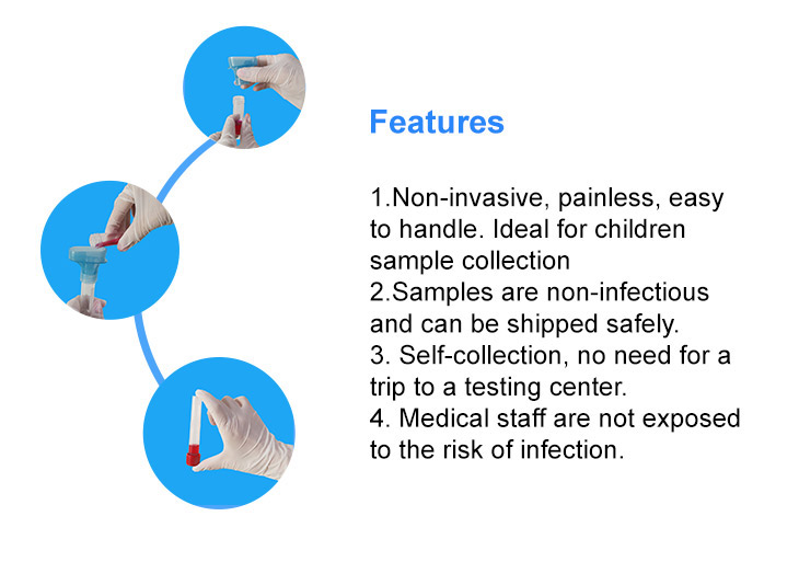 Essai de PCR Utilisez la collection SPÉCIMEN SALIVA pour COVID 19 Tube d'échantillonnage TUBE DE SPUTUM VTM 5ML Kit de test ADN 10ml